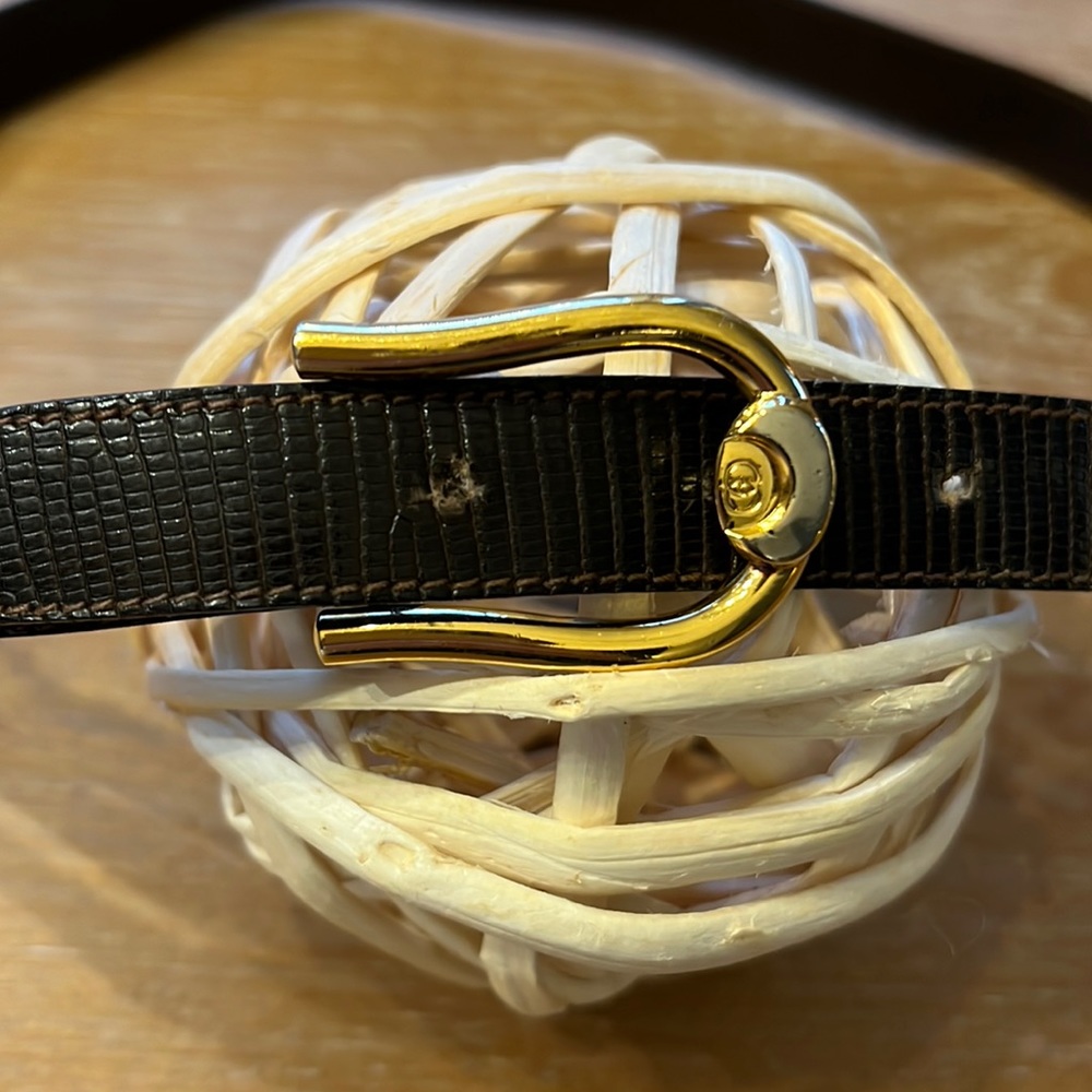 Vintage Gucci Brown Embossed Belt